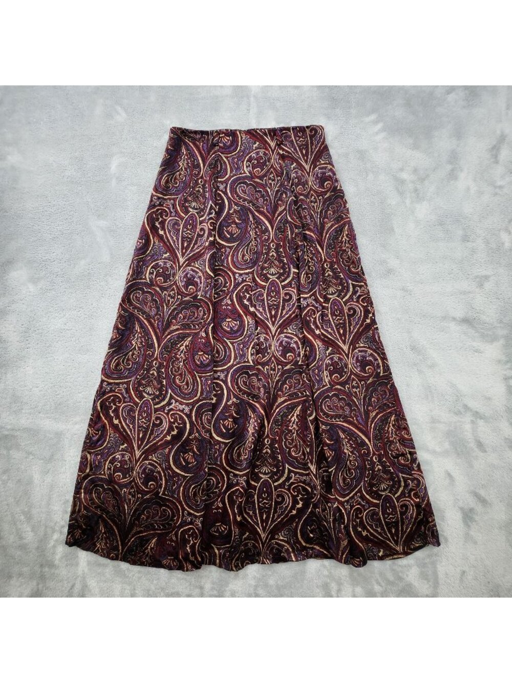 Vintage Casual Corner Silk Paisley Skirt 10 Dark Academia Y2k Librarian Ivy Prep